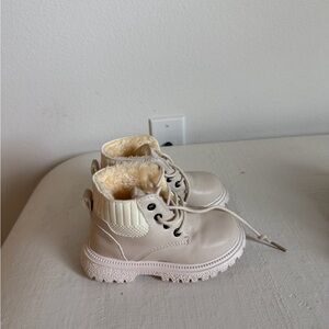 Cream Kids Boots